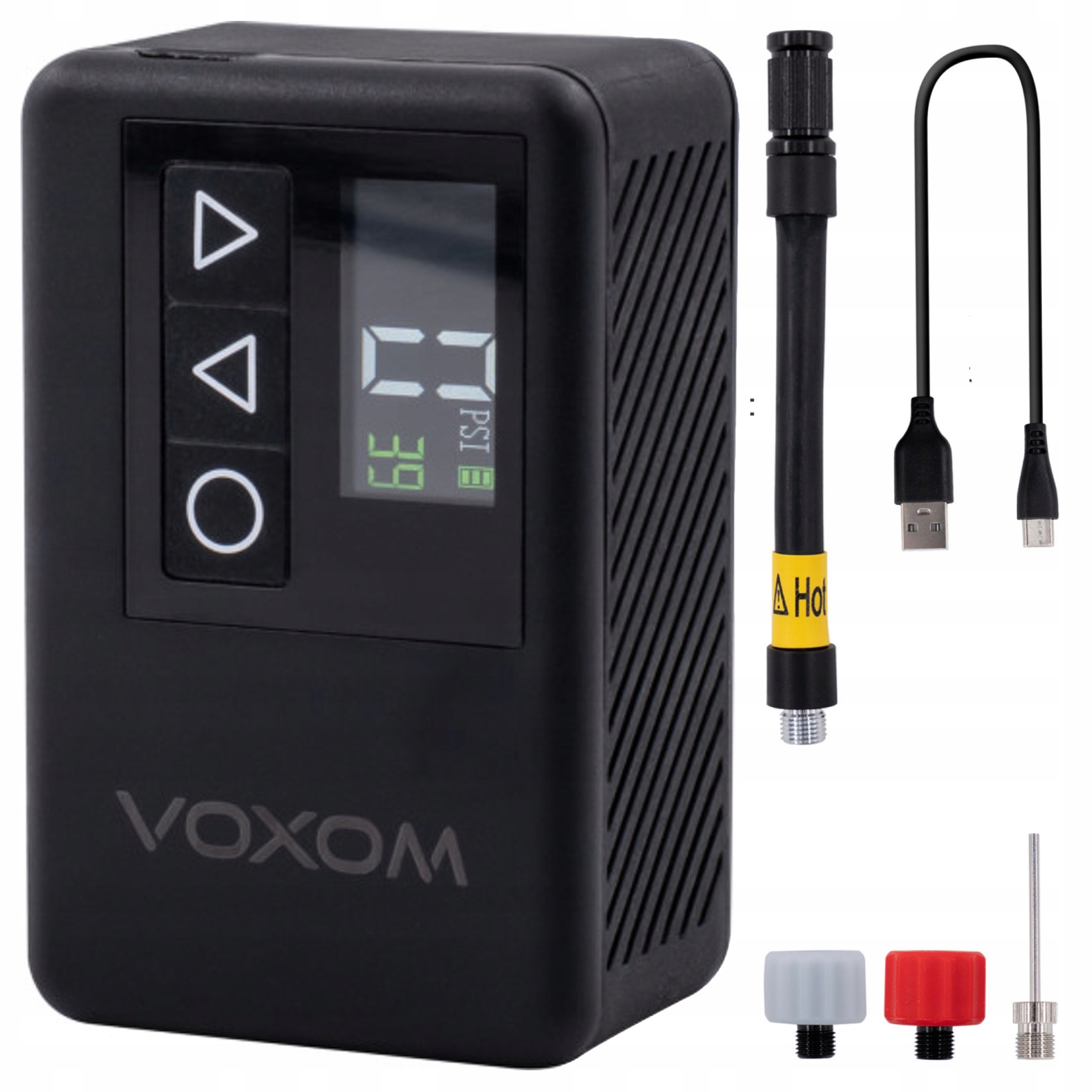 Pompka Rowerowa Elektryczna Voxom mini EPu2 Usb-c wężyk Presta Auto Lampka