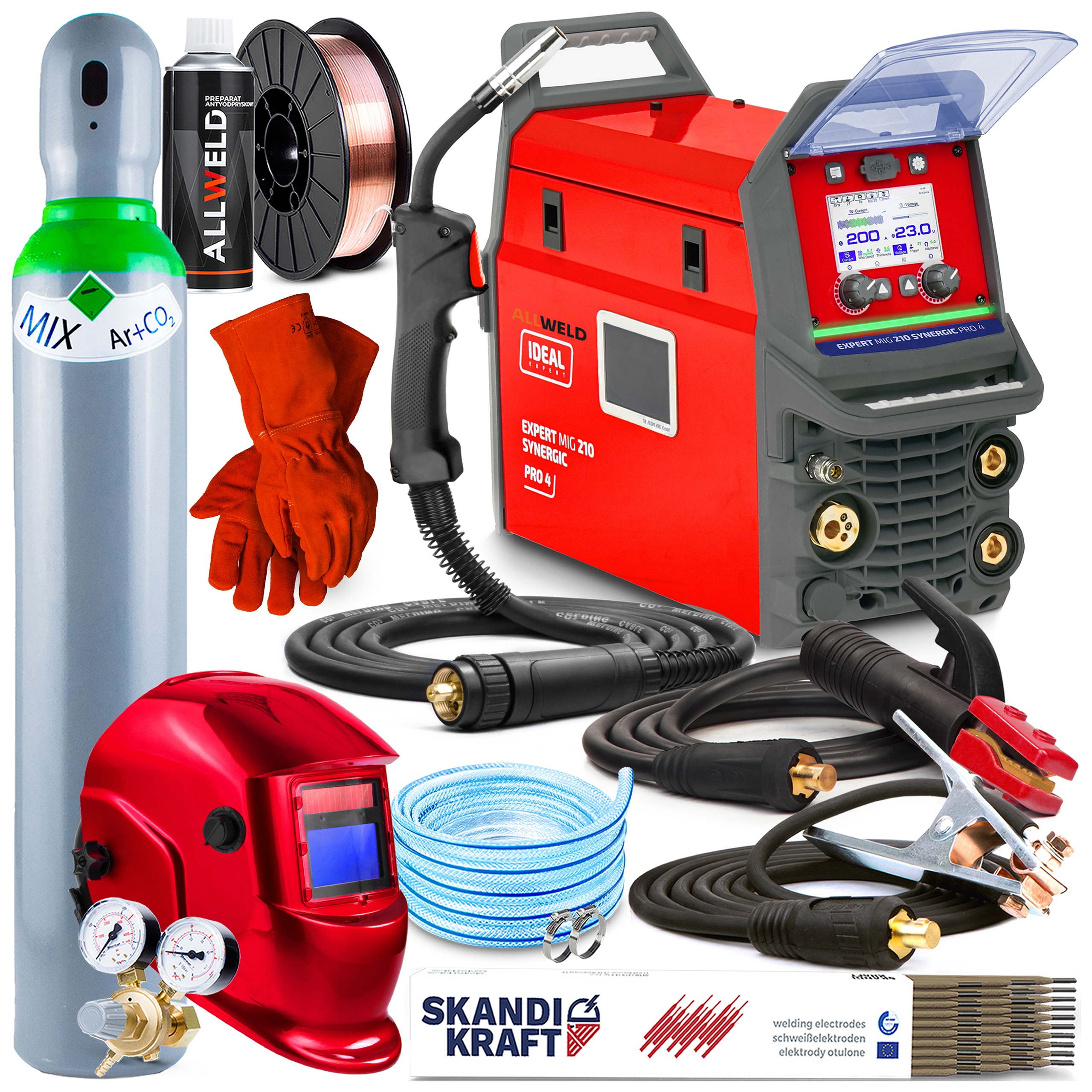 Svařovací Stroj Migomat Ideal Expert Mig 210 Synergie Mma Tig 200A Lutosvařování 4T