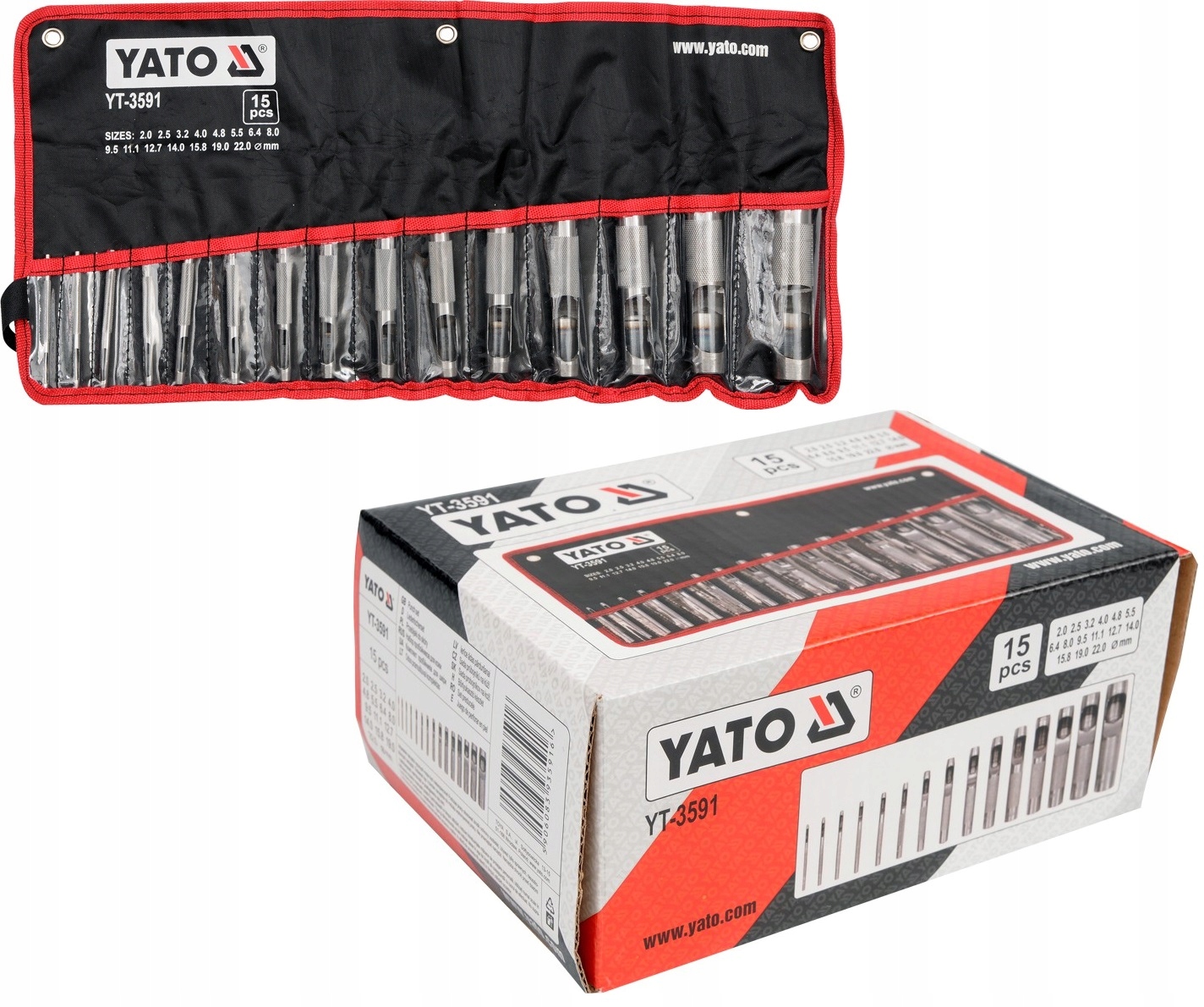 Przebijaki do skóry Yato YT-3591 2-22MM Przebijak