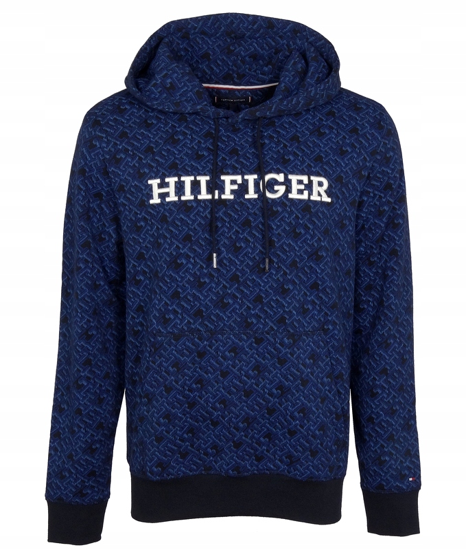 pánská mikina s kapucí Tommy Hilfiger , tmavě modrá, logo, L