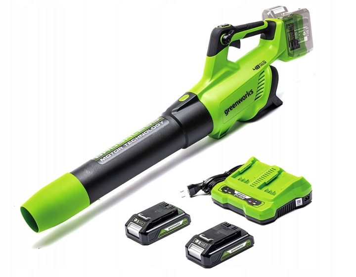 Axiálny akumulátorový fúkač 193 km/h 2 x 24 V 3,8 kg Greenworks