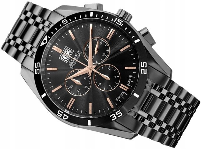 Pánské Hodinky Adriatica A8202.S1R6CH Chronograph Black 45 mm Box