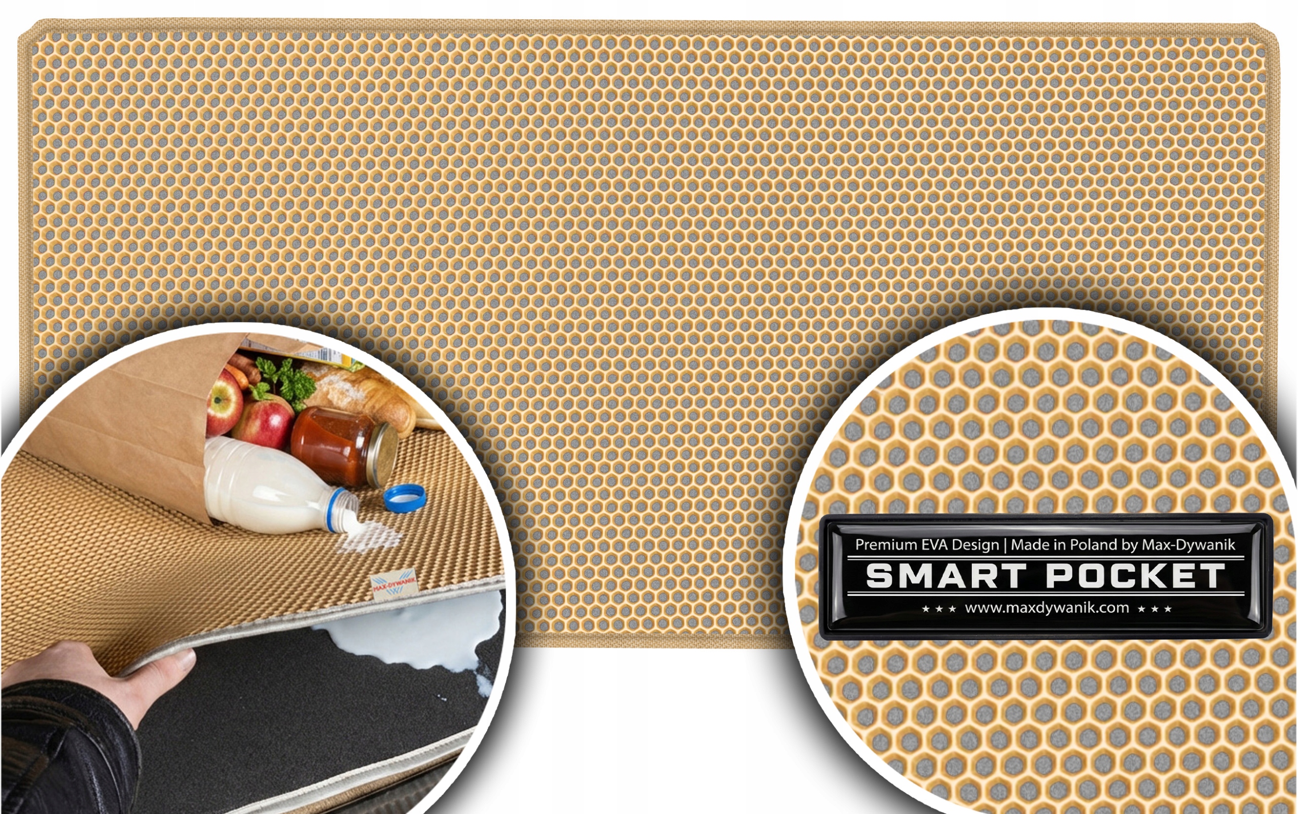 Vw Up Hatchback 2012-2020 Vložka do batožinového priestoru Eva Smart Pocket Bežová