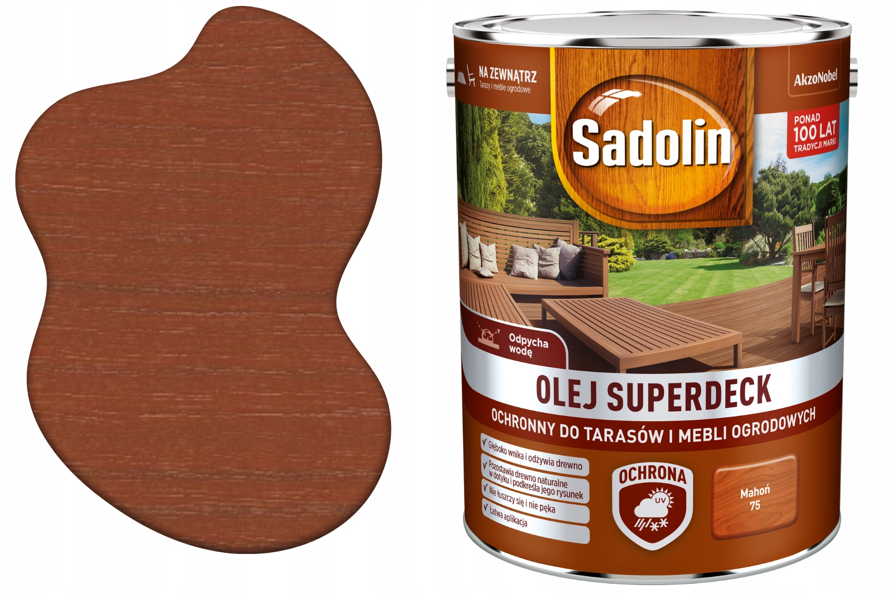 Olej do drewna Sadolin Superdeck mahoń 5 l