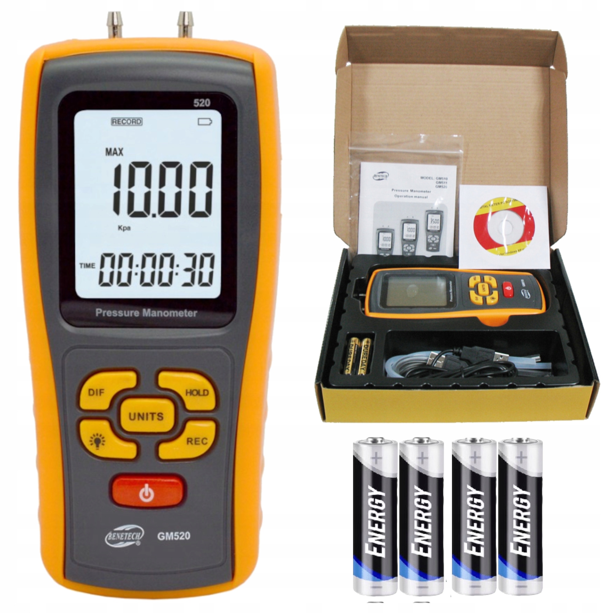 Дифференциальный манометр Benetech GM520