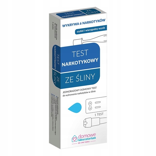 

Test narkotykowy ze śliny wykrywa 6 Narkotyków