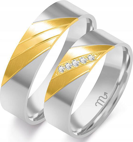 Snubní prsten z bílého zlata s gravírováním 14K 585 r 29 30 31 elegantní pro gravírování