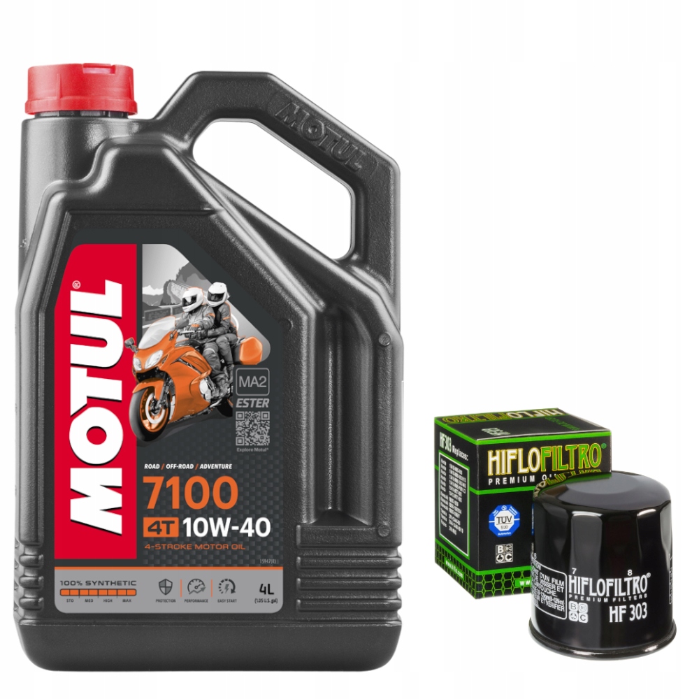 

Olej Motul 7100 10W40 4l filtr oleju HF303