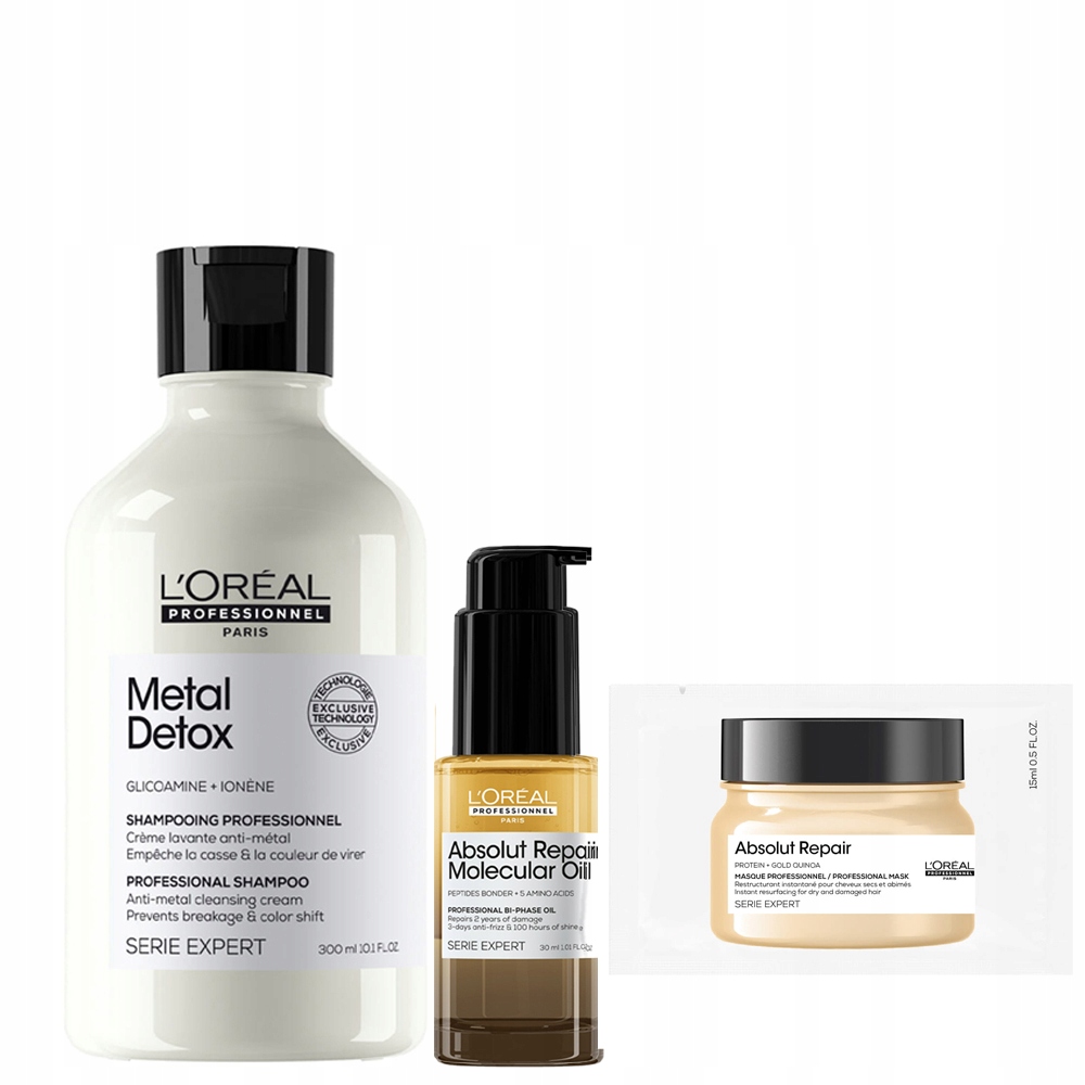 Loreal Metal Detox szampon 300 Molecular olejek 30