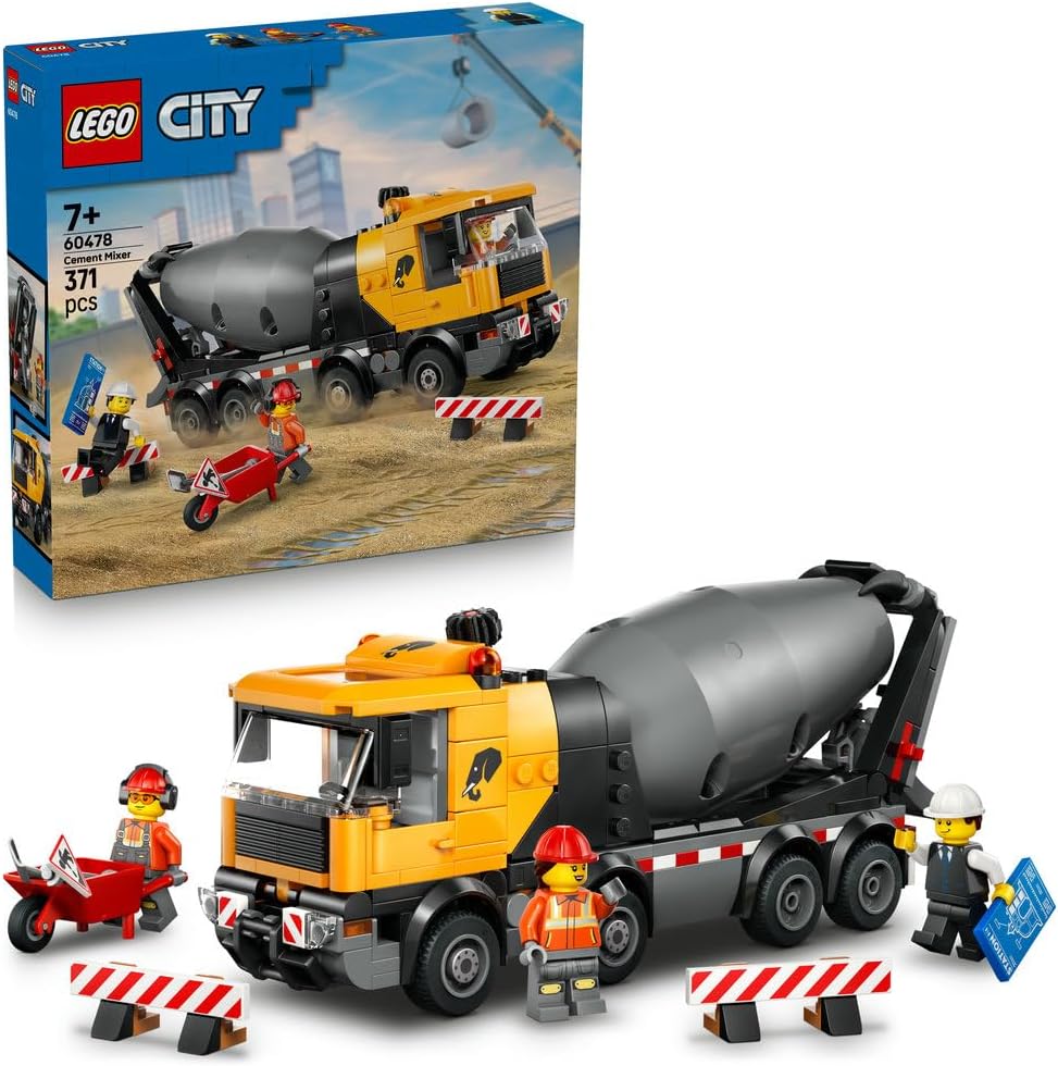 Lego City Domíchávač Betonu 60478 Stavebnice Stavební vozidlo figurky 371 dílků 7+