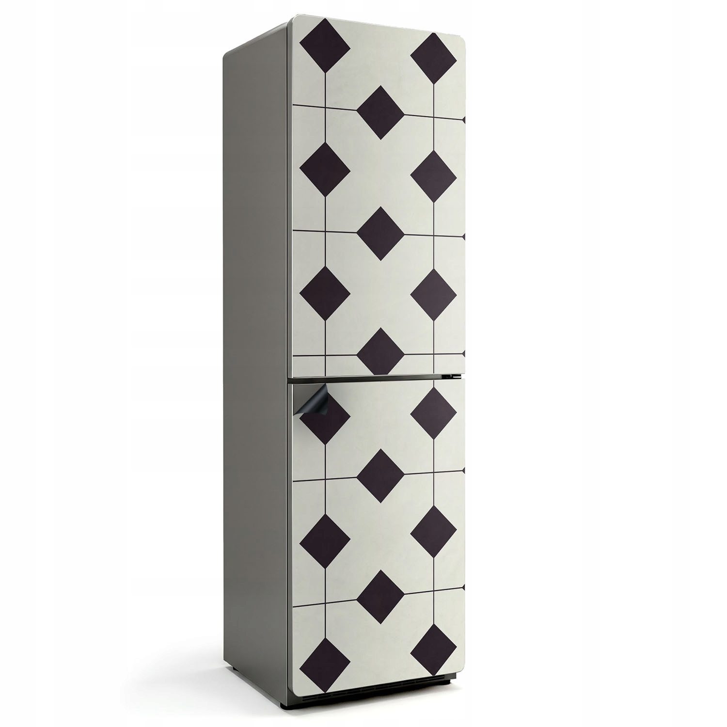 Dekorácia chladničky Módna magnetická krytka Geometria kosoštvorcov v mriežke