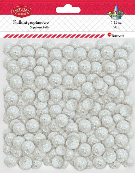 

Brokatowe Kuleczki Styropianowe 180 szt. Białe