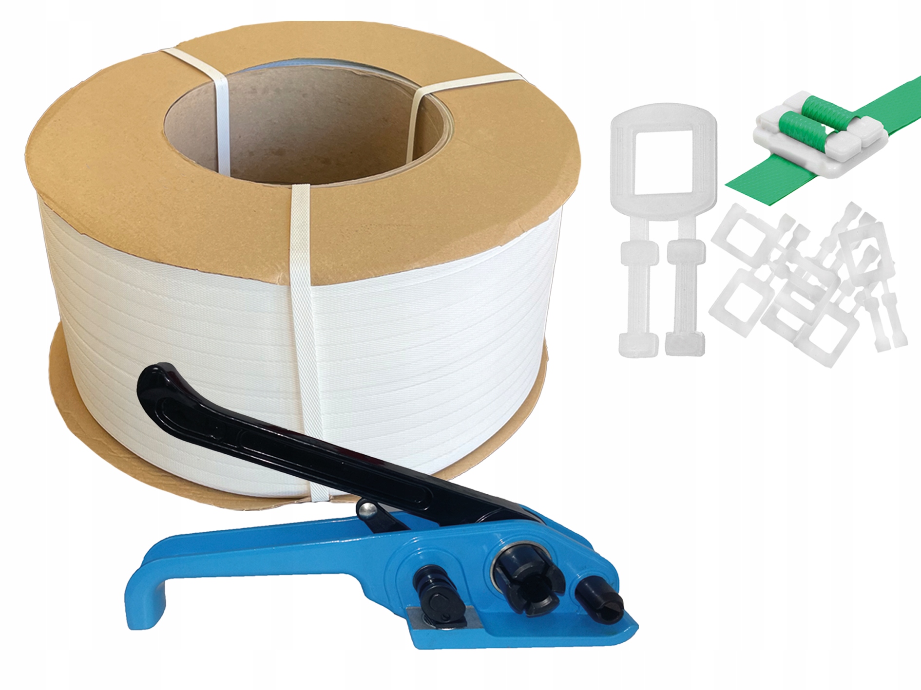 12MM TAŚMA PP BANDOWNICA ZAPINKI ZESTAW PP DO SPINANIA PALET H-21