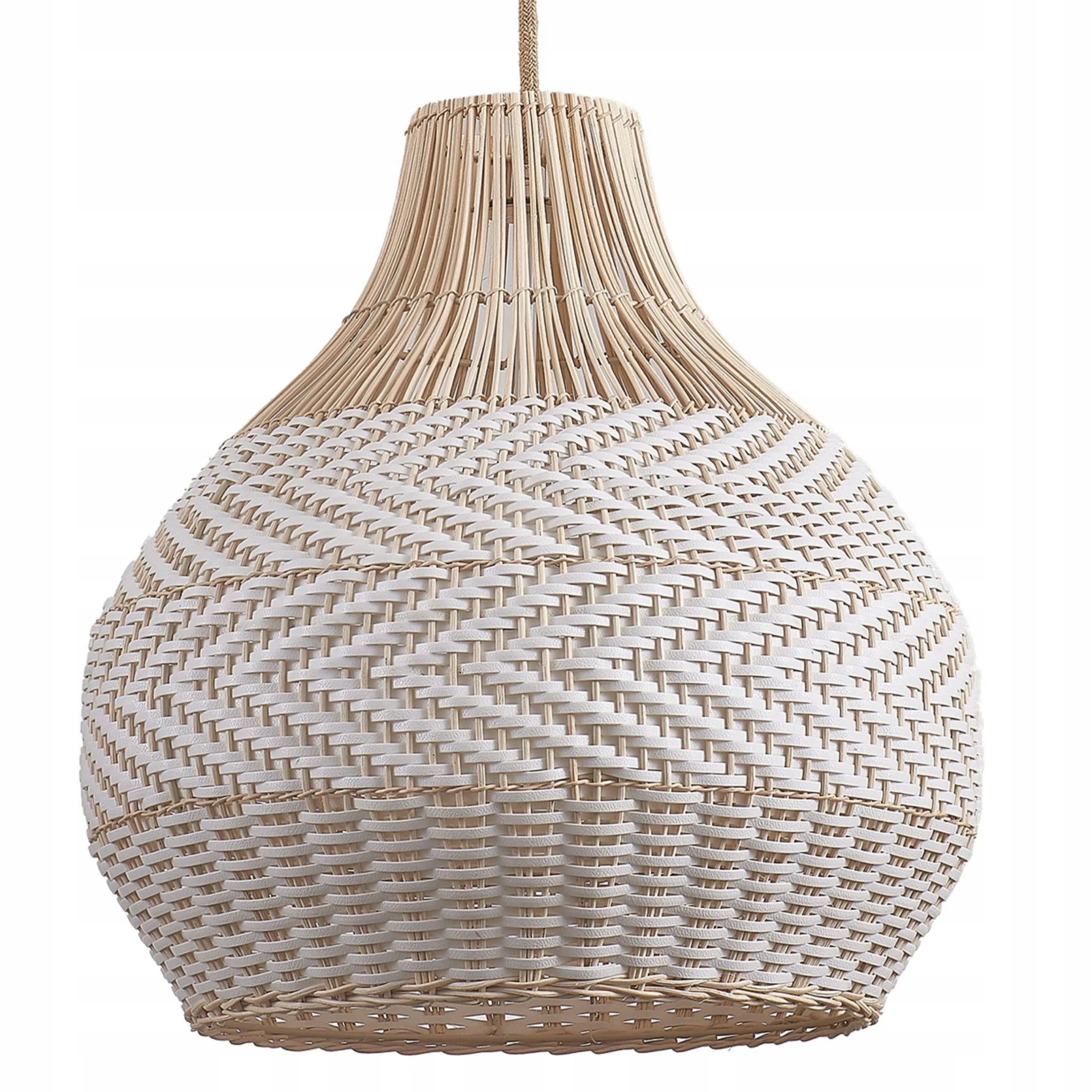 Sanico Goldlux lampa wisząca Fuji 1xE27 40cm naturalna beżowa w stylu boho