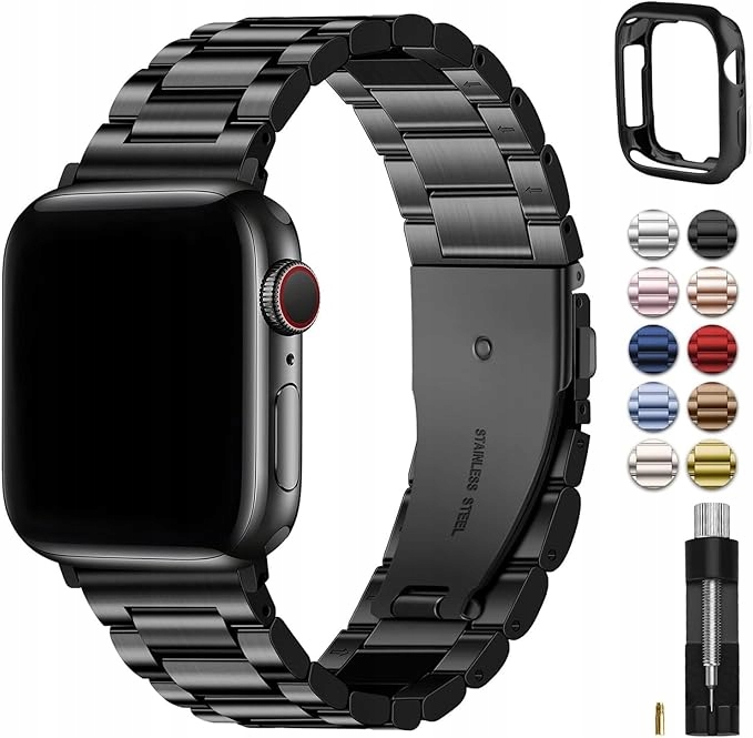 Fullmosa bransoleta do Apple Watch Ultra 3/2/1 49mm czarna etui