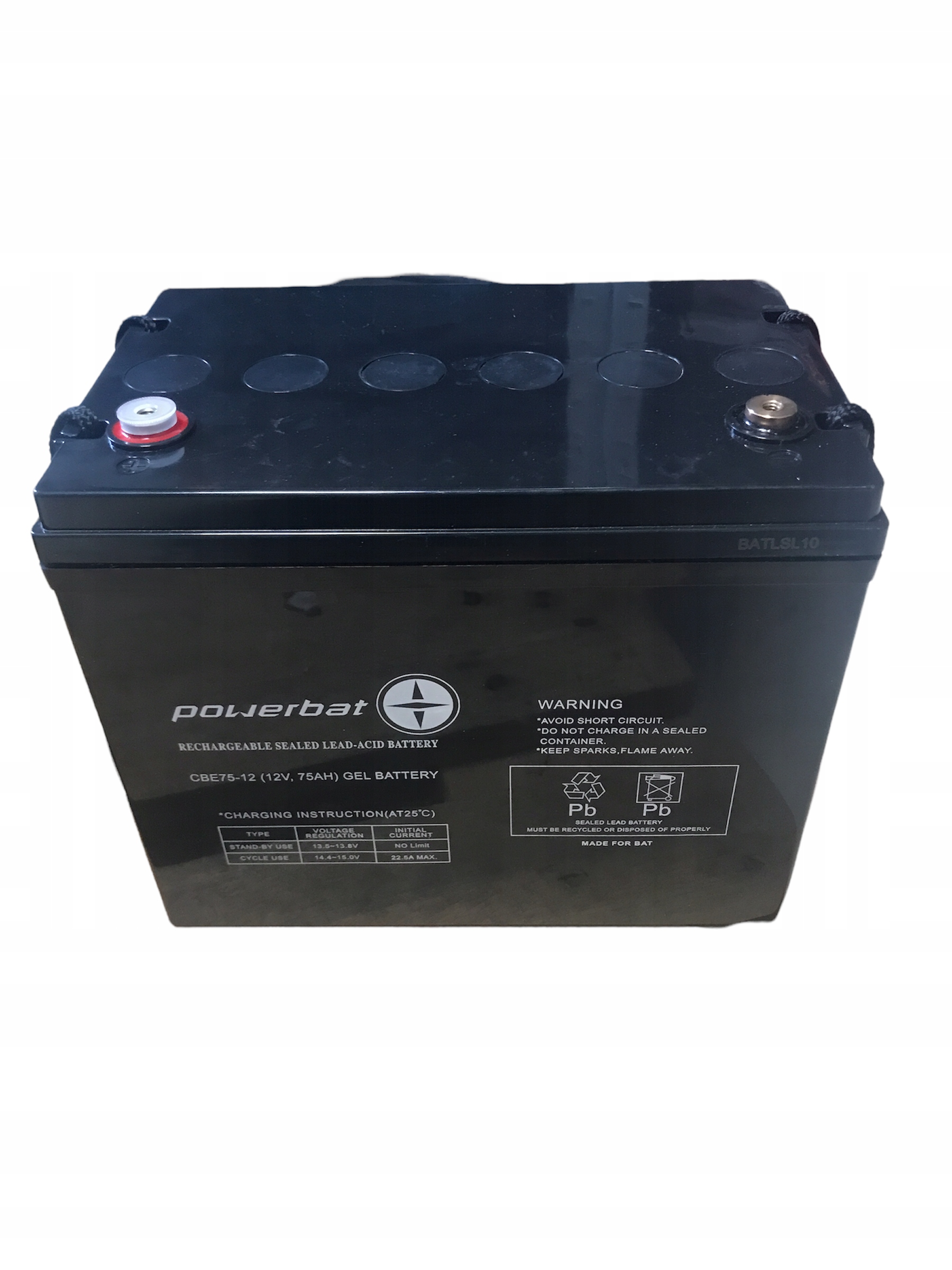 Cbe75-12 - Гелевая батарея 12V 75ah Powerbat KIELCE