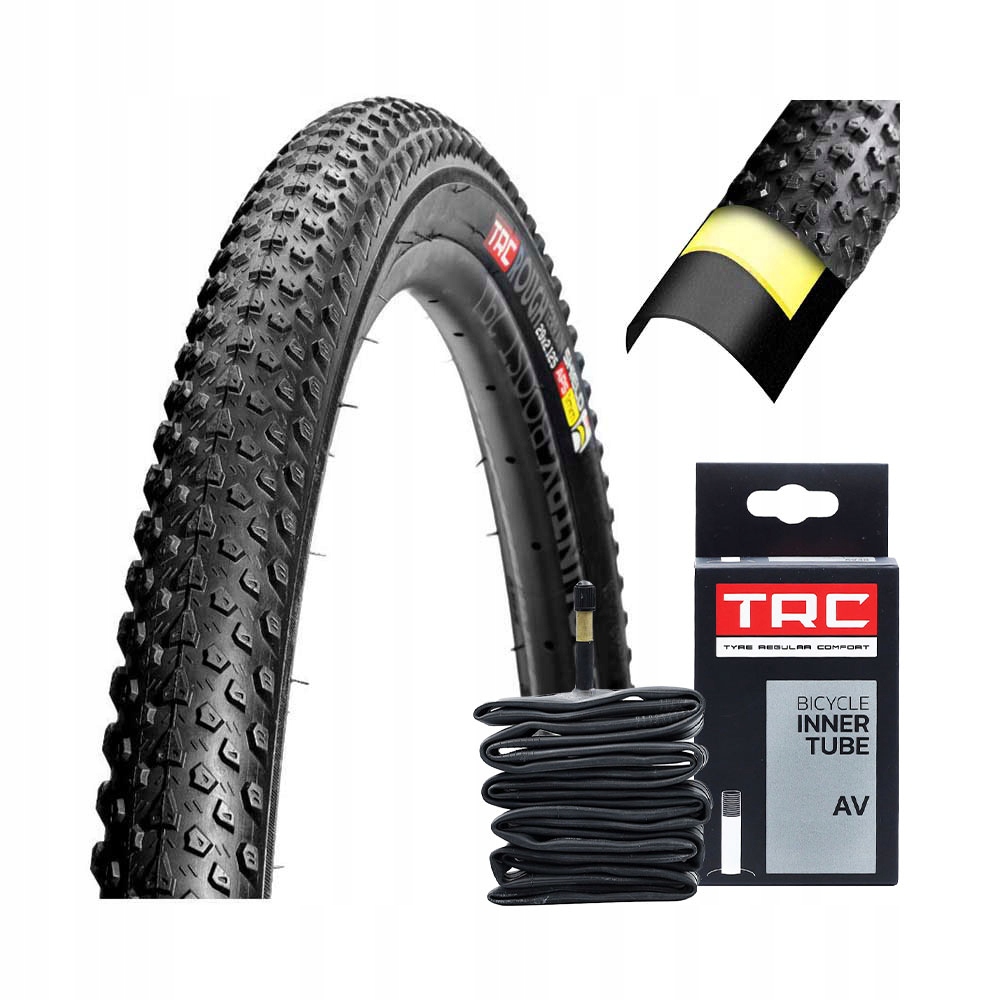 Opona rowerowa 29 Trc 57-622 29x2.125 Wkładka Antyprzebiciowa dętka AV48