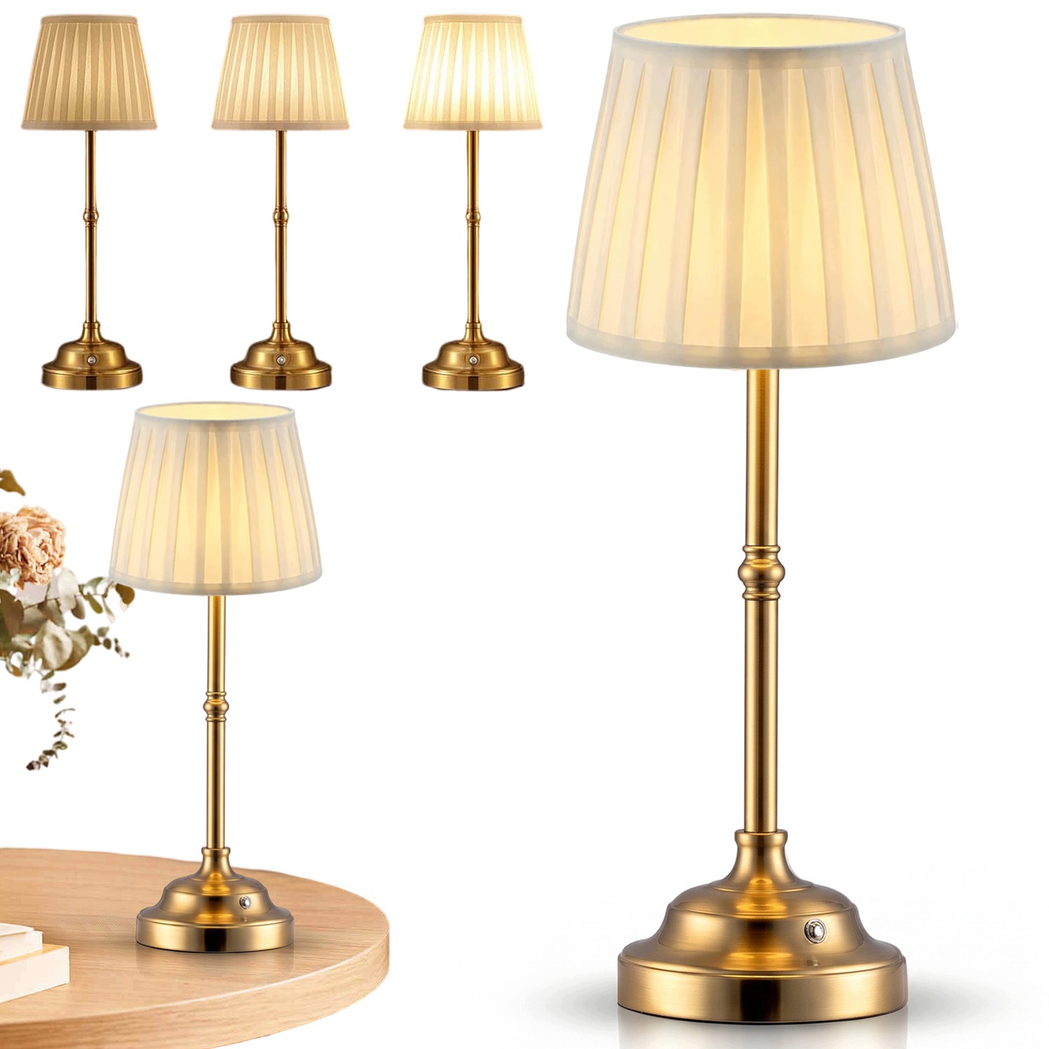 Stolní Lampa Z Tkaniny S Nastavitelnou Dotykovou Délkou, 3 Režimy Do Ložnice Obývacího Pokoje, 40 CM