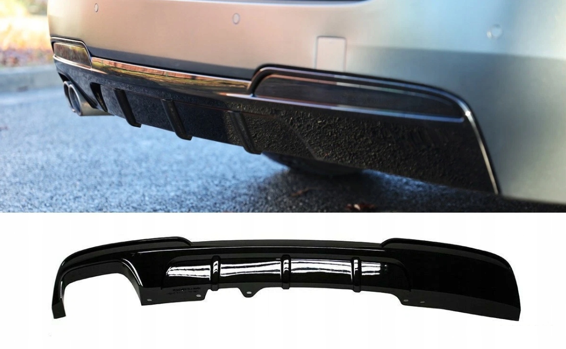 Bmw F10 F11 M Paket M Sport 11-17 Černý Lesk Difuzér Zadního Nárazníku