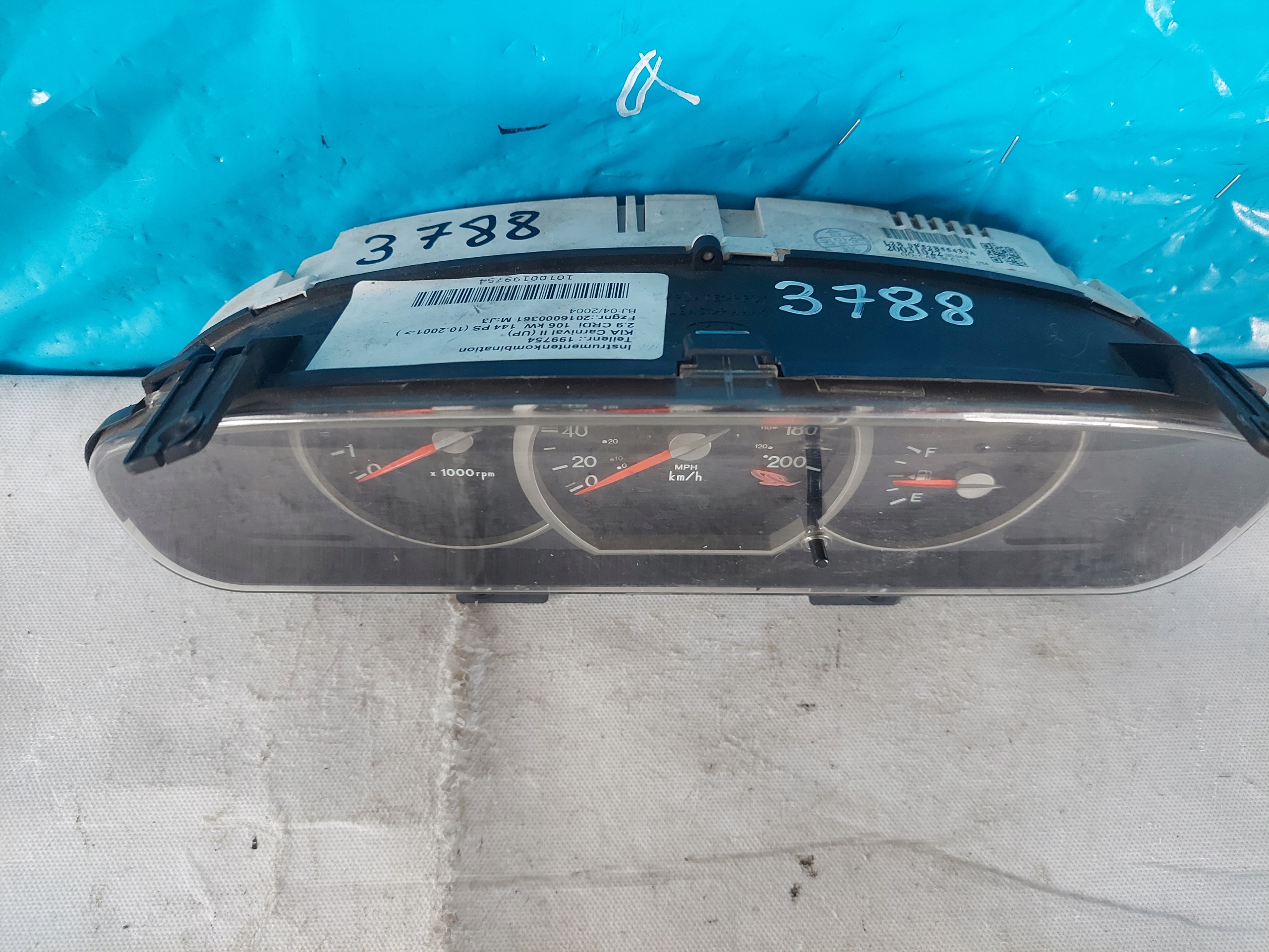 dials clock KIA CARNIVAL 2.9 CRDI 20031022