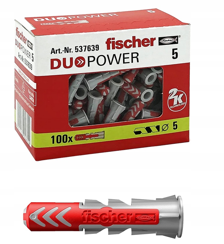 

Fischer Duopower kołki kołek 5x25 100 sztuk