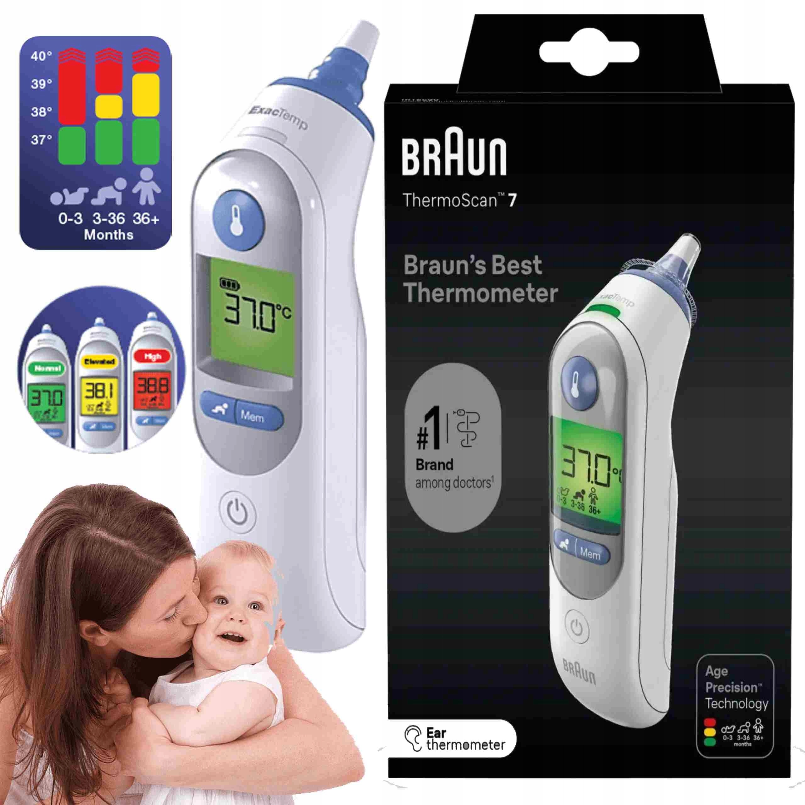 Zaawansowany Termometr Douszny Do Ucha Braun IRT6520 Dokładny Szybki Pomiar