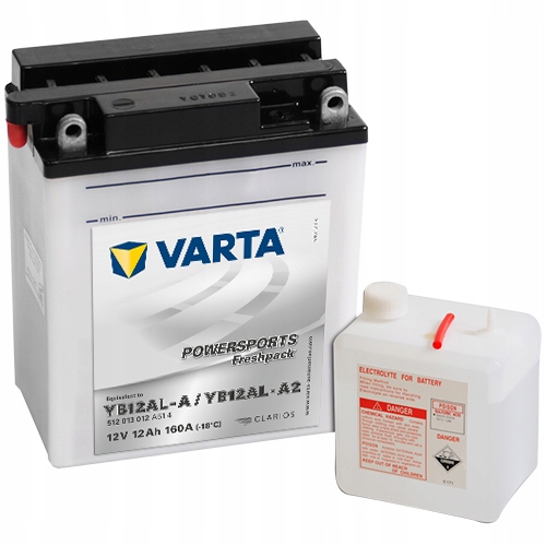

Akumulator motocyklowy Varta YB12AL-A2 12Ah 160A