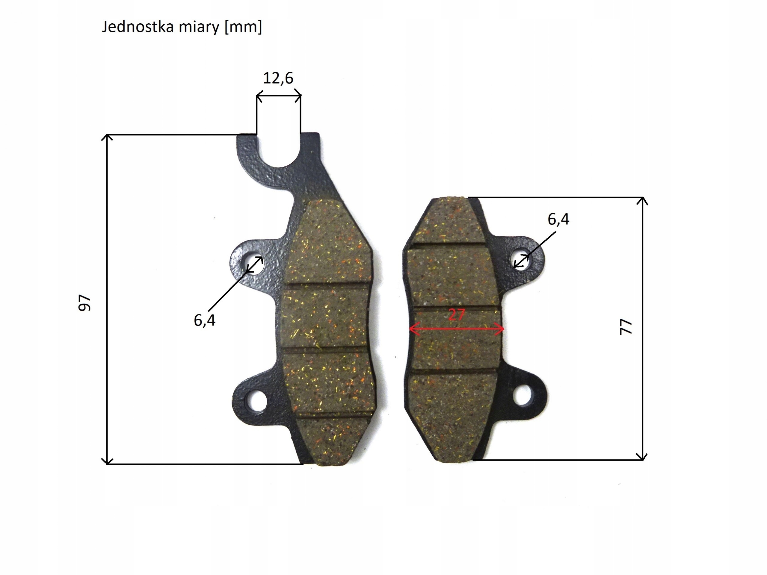 JUNAK M12/M12 VINTAGE KLOCKI HAMULCA TYŁ