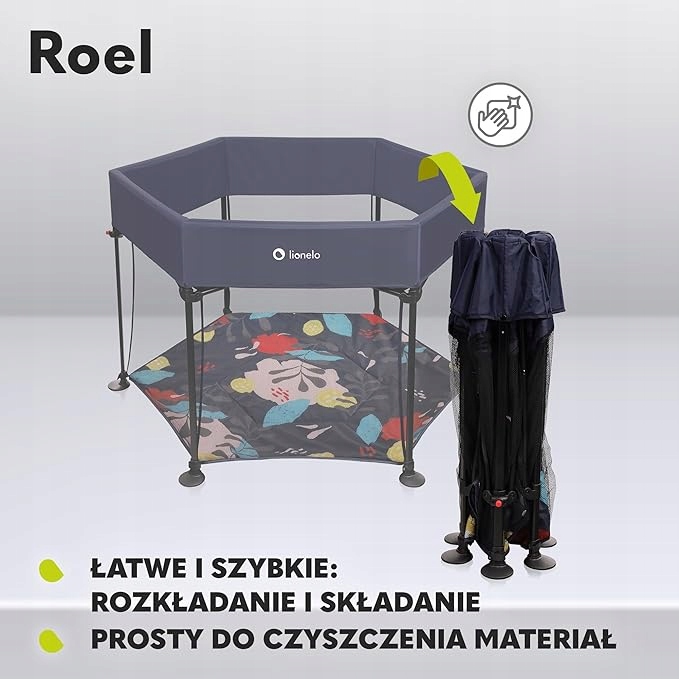 LIONELO Roel kojec dla dzieci do 15 kg, duży format 136 x 86 cm, Marka Lionelo