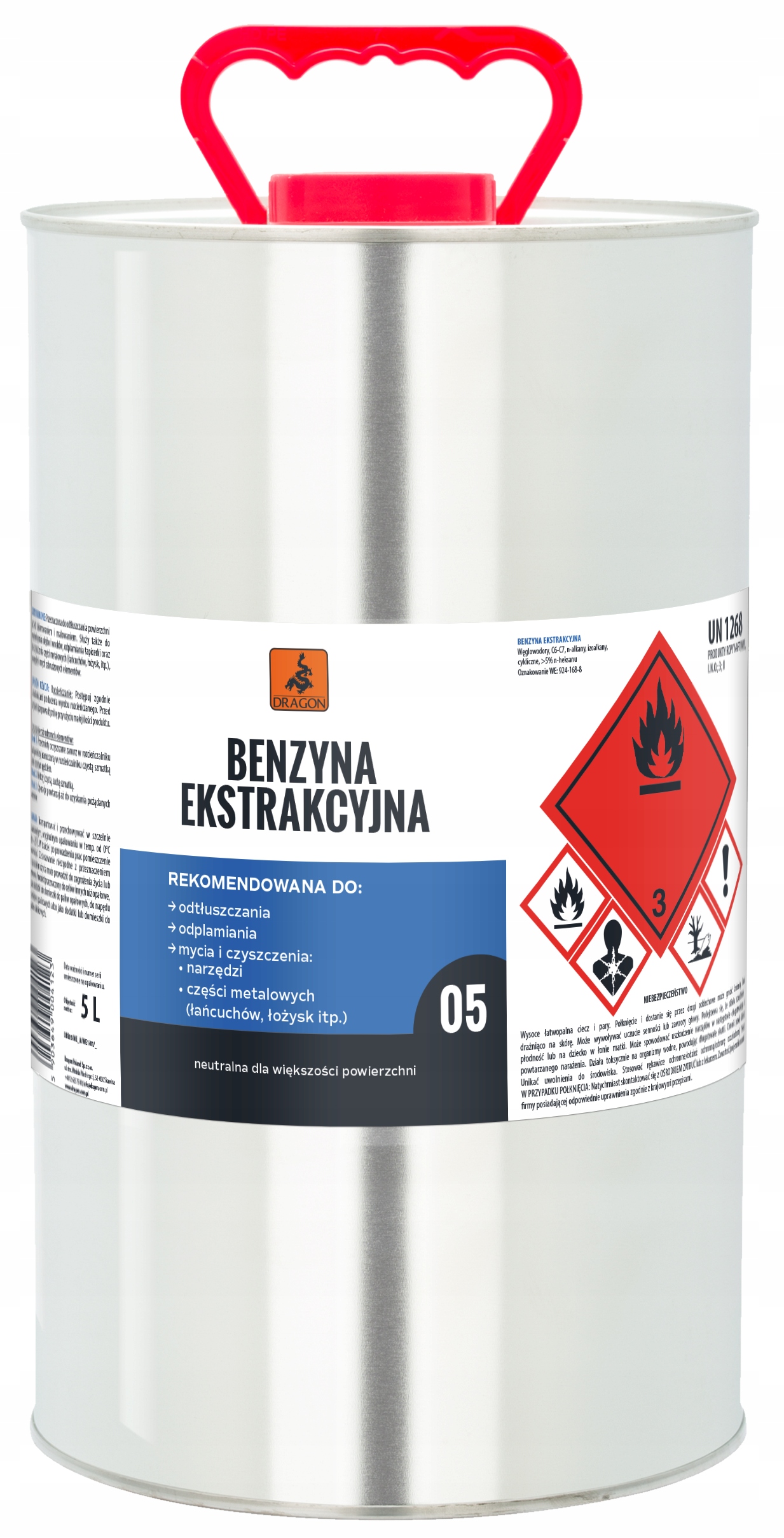 DRAGON BENZYNA EKSTRAKCYJNA 5L ODTŁUSZCZACZ