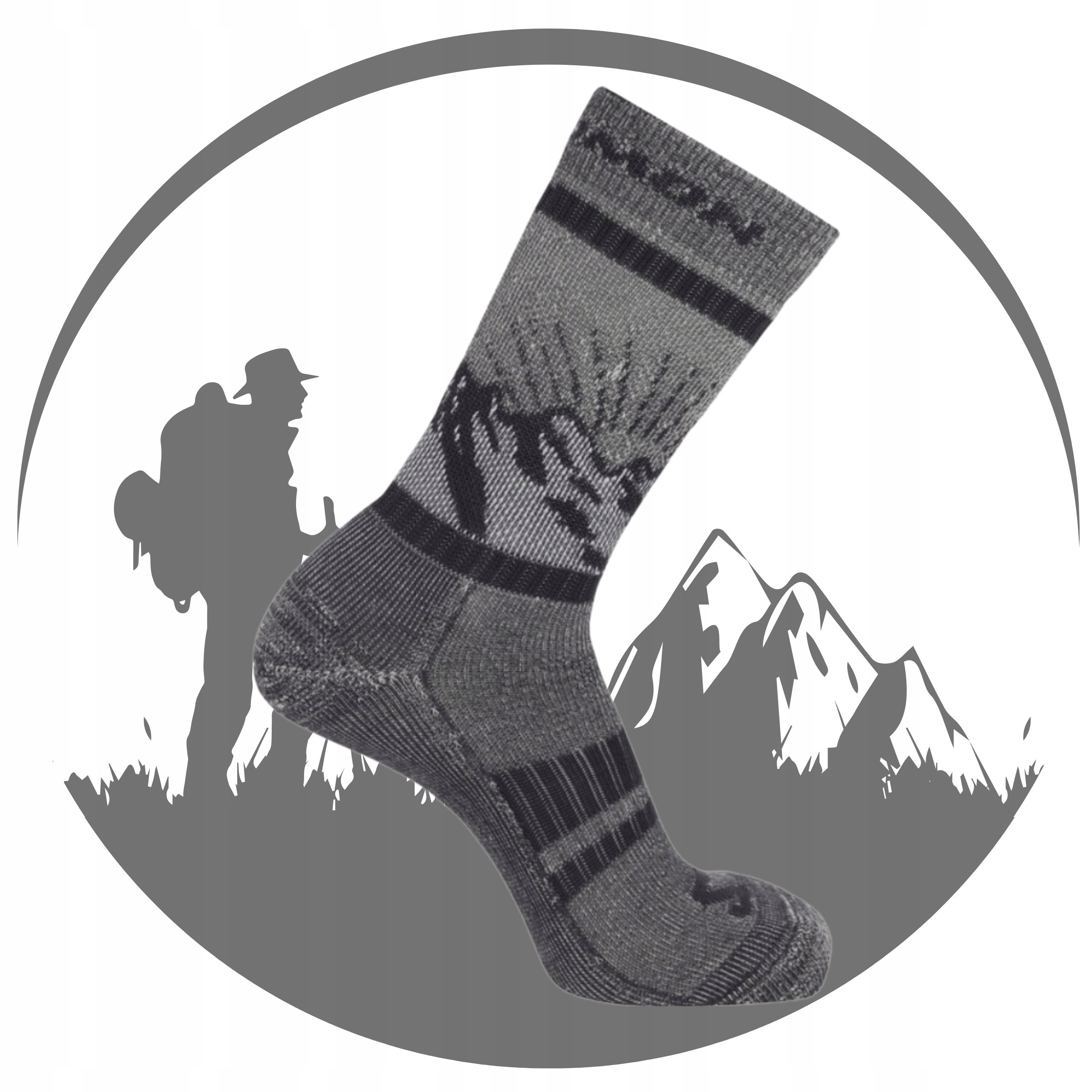 Skarpety Trekkingowe Merino Skarpetki Ciepłe Salomon Retro Wool 36-38
