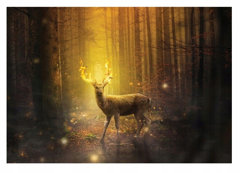 Fototapeta Jelen Les Stromy Příroda XXL 3D 254x184