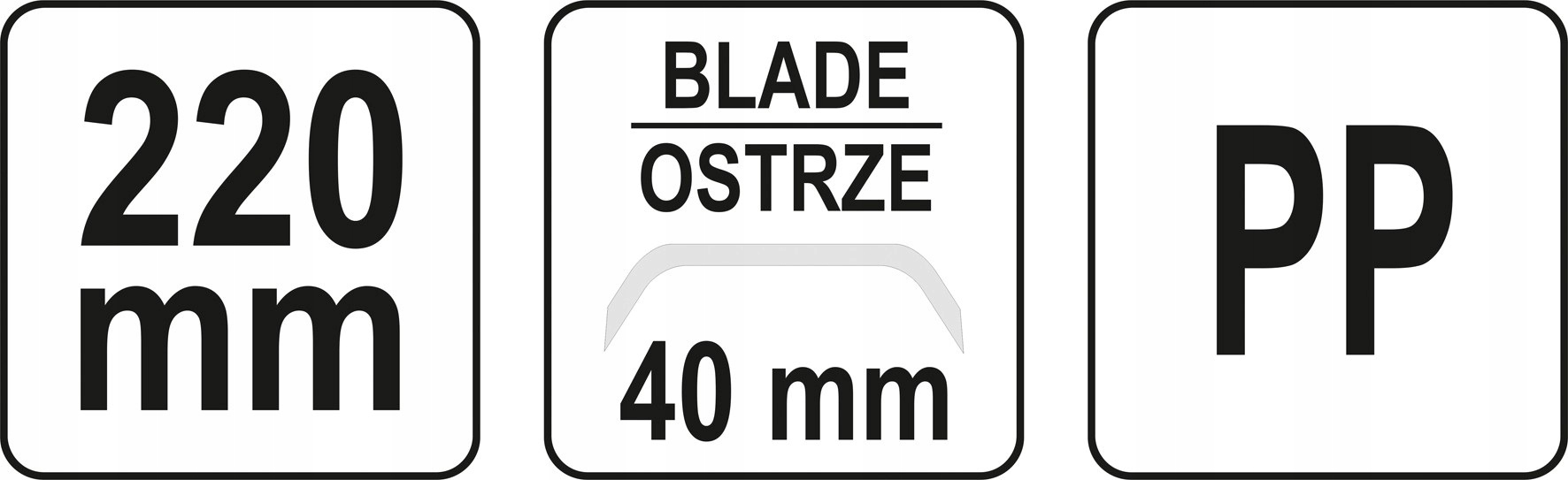 CYKLINA RĘCZNA SKROBAK DWUSTRONNE OSTRZE 40 mm Szerokość strugania 40 mm