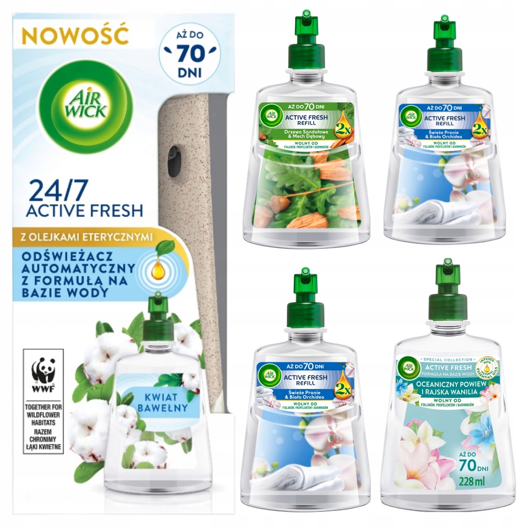 Levně Air Wick Active Fresh sada 4ks náplní