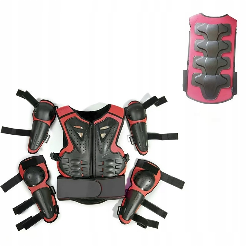 Ochranná zbroj pro děti 5-13 let Červená na kolo Skateboard Koloběžku