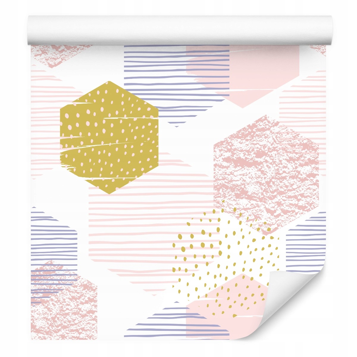 Tapeta do ložnice Barevný geometrický 3D vzor