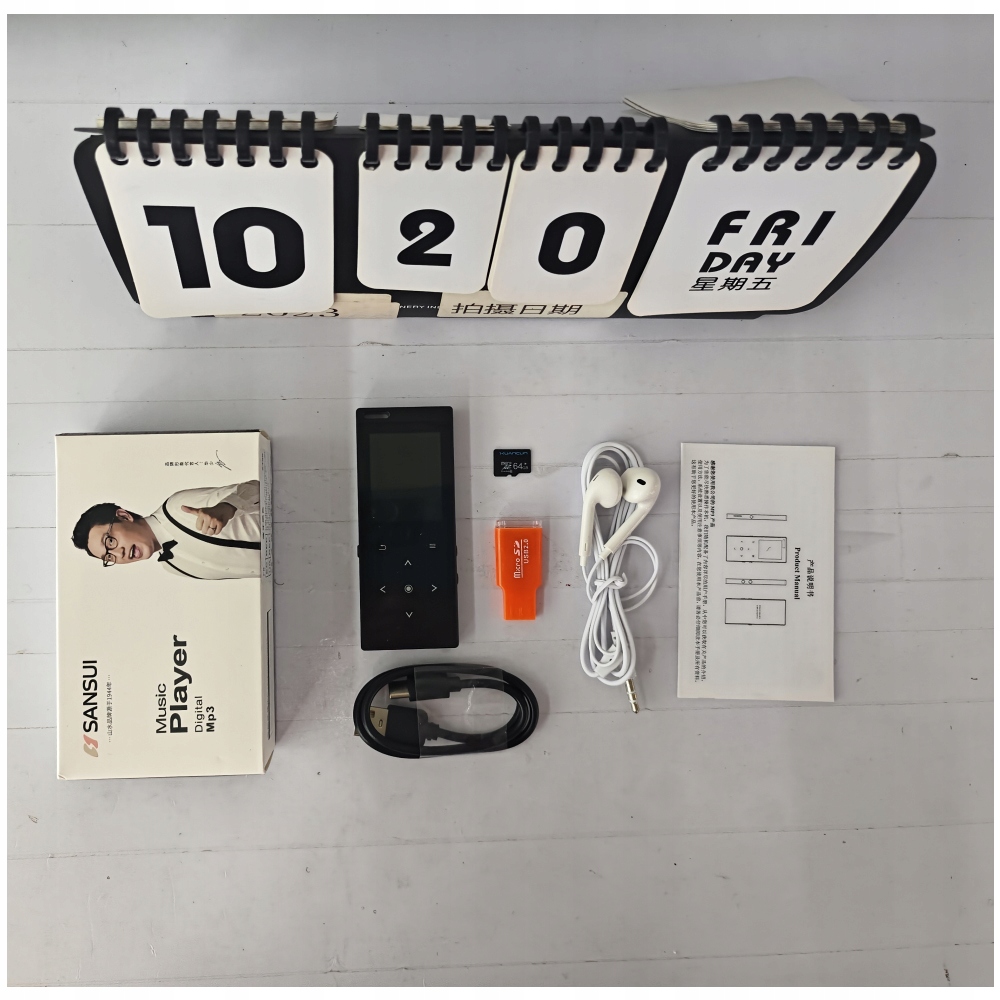 ODTWARZACZ MP3 DOTYKOWY VIDEO BLUETOOTH 64G RADIO USB LCD eBook + SŁUCHAWKI Złącza microUSB