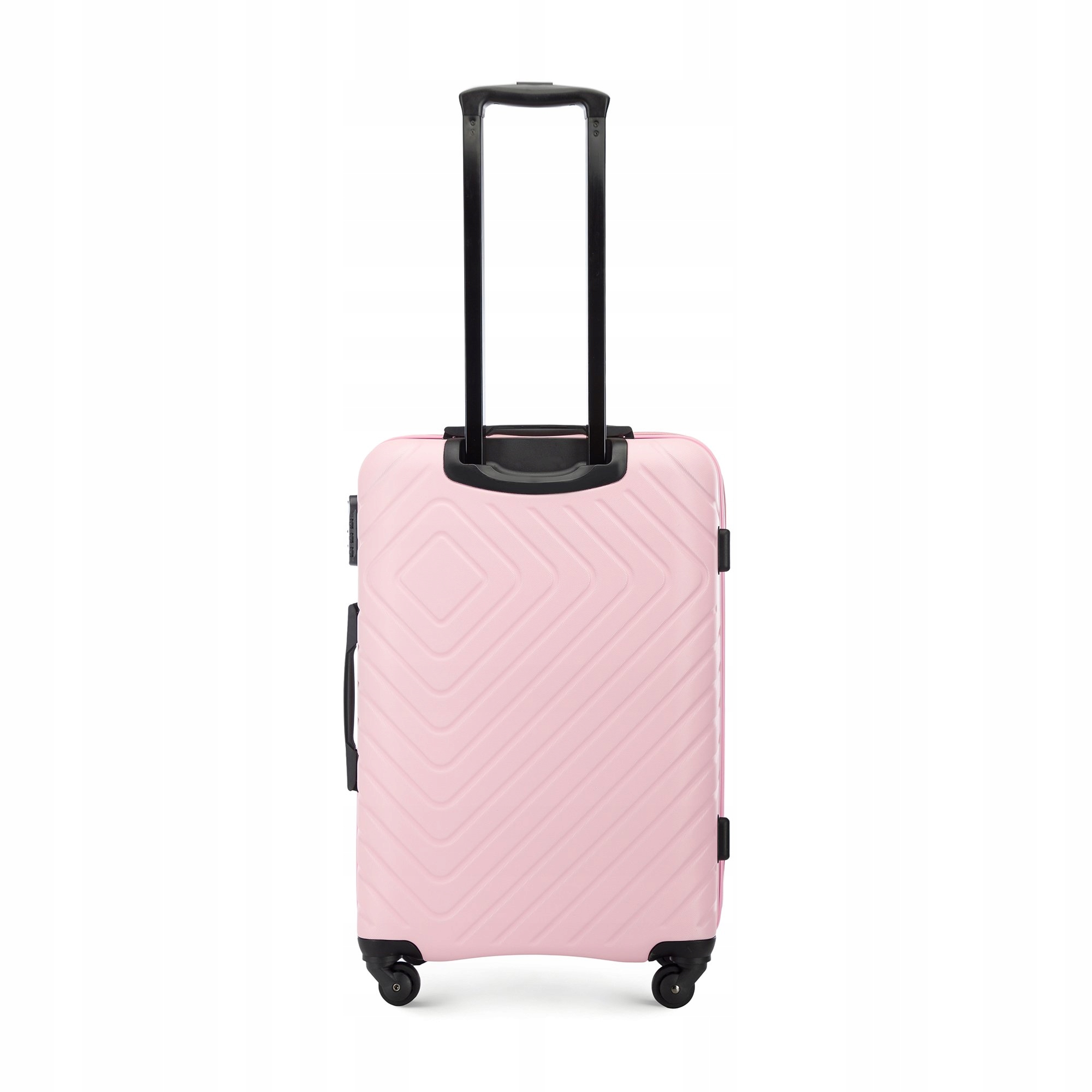 WITTCHEN zestaw walizek z ABS-u różowy Wzór dominujący geometryczny