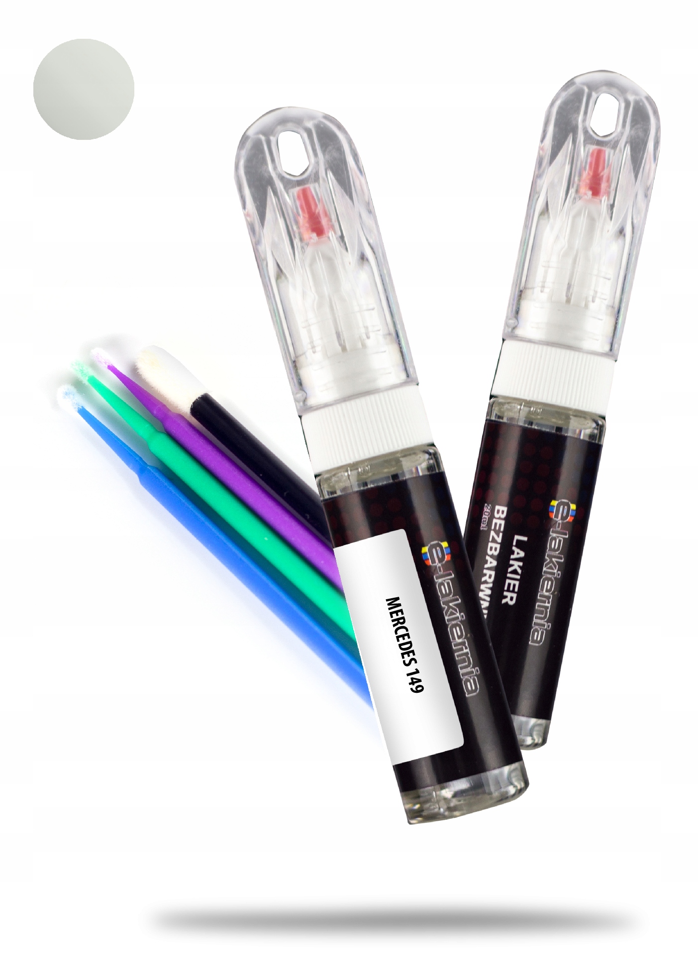 LAKIER ZAPRAWKA 2W1 + BEZBARWNY SAMOCHODOWY ZAPRAWKOWY MERCEDES 149