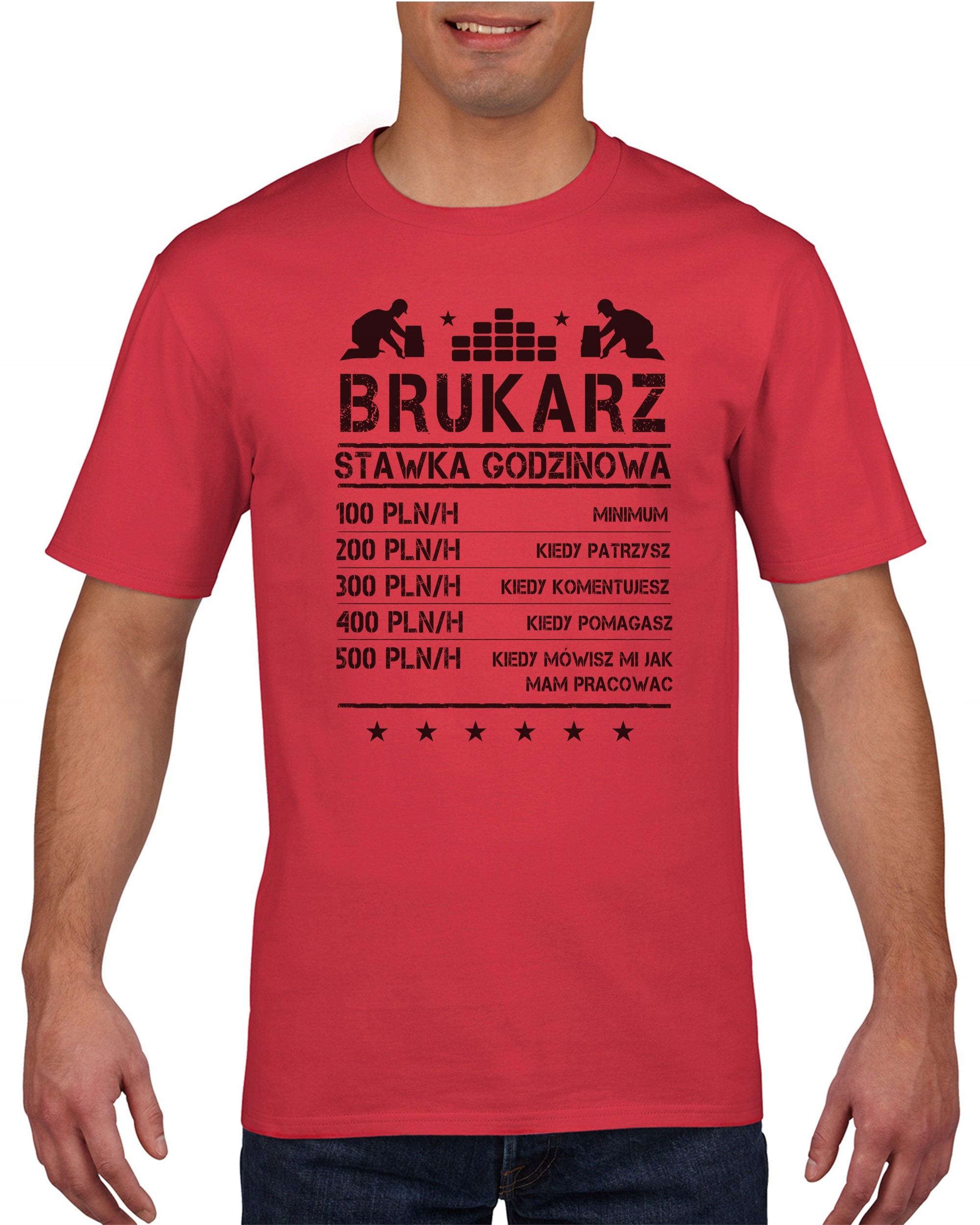 

Koszulka męska Brukarz stawka godzinowa M