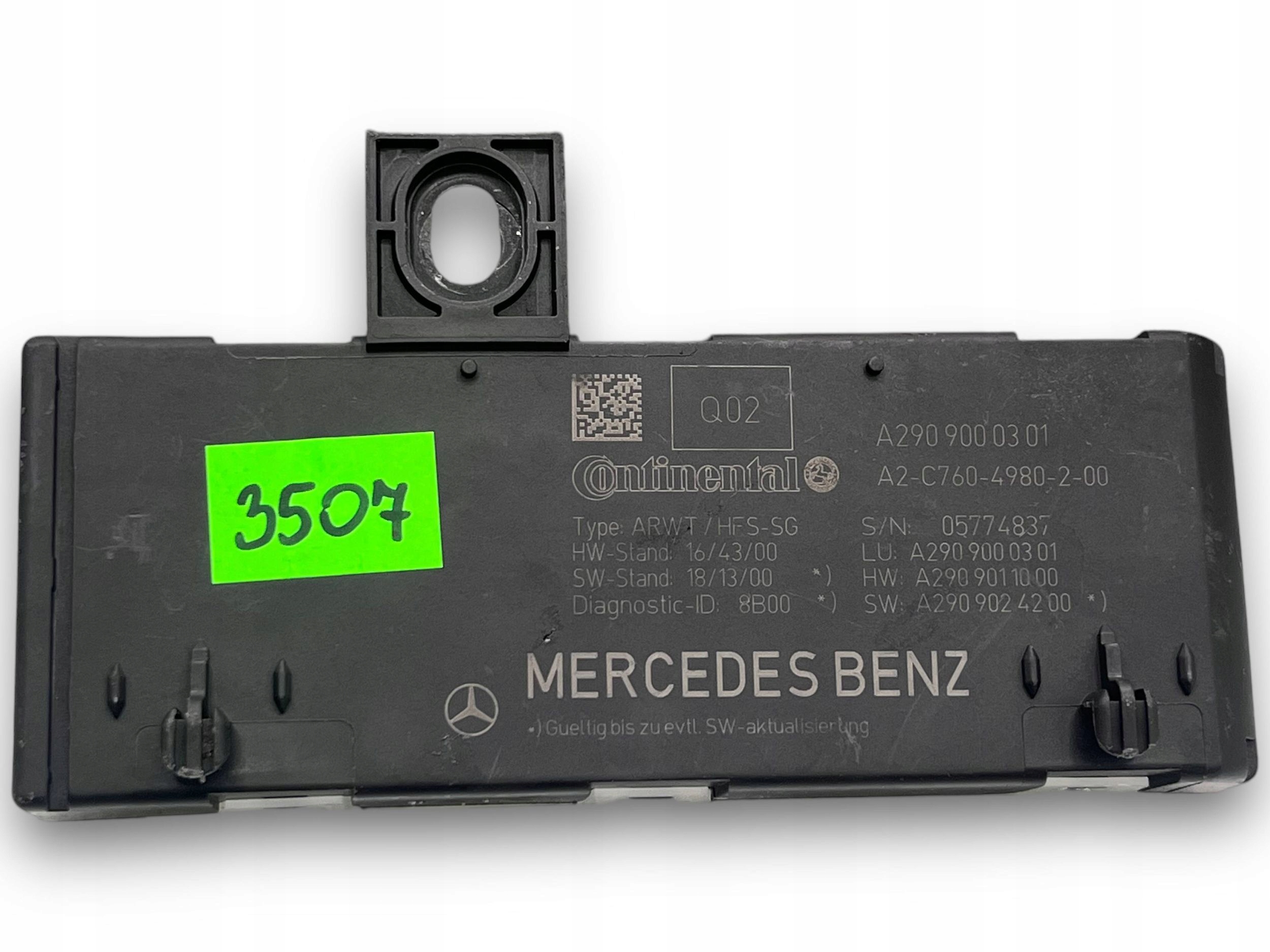 MERCEDES AMG GT W290 module bonnet boot 2909000301 @M