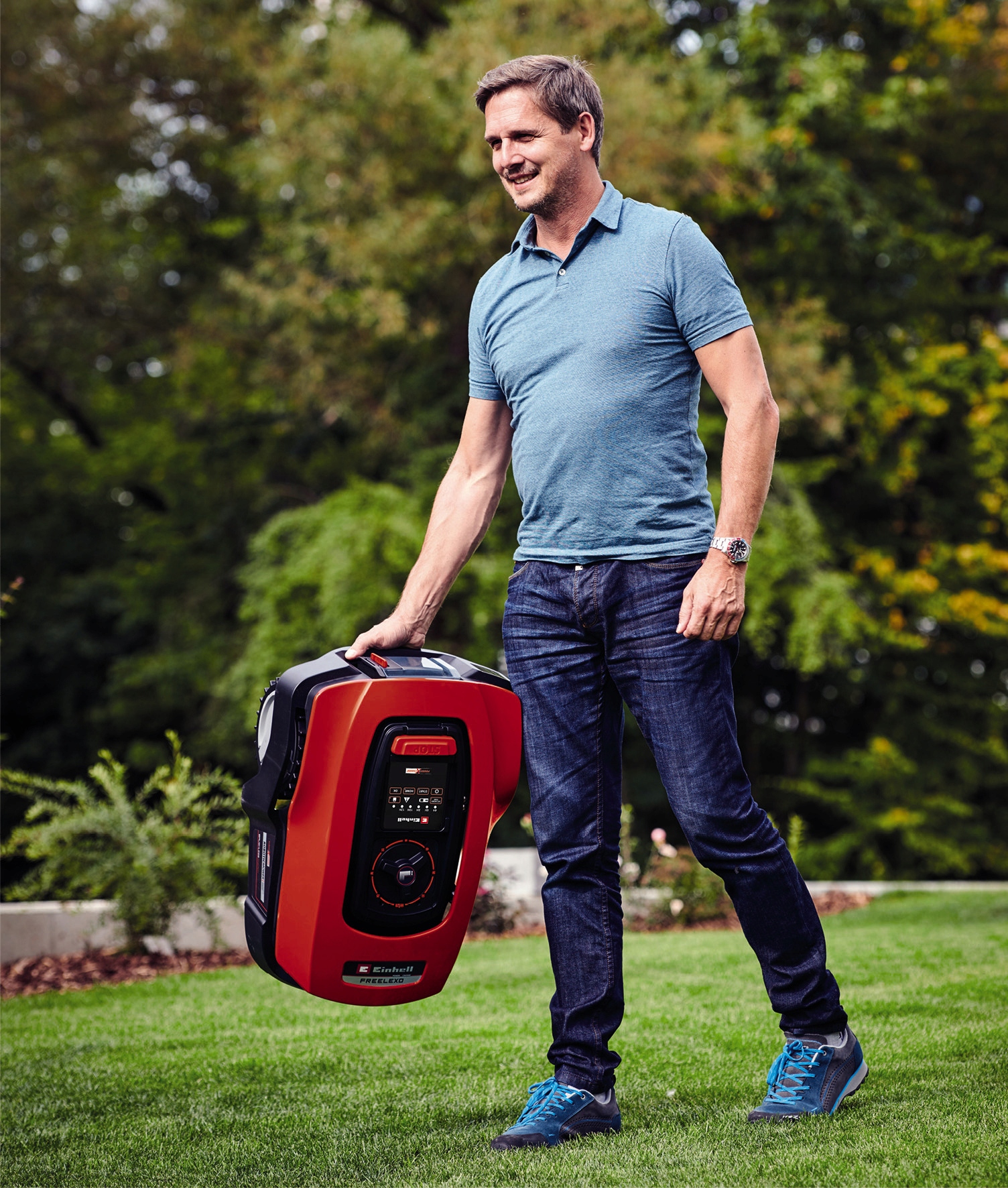 ROBOT KOSZĄCY FREELEXO 500 BT DO TRAWY APLIKACJA BLUETOOTH EINHELL Szerokość koszenia 18 cm