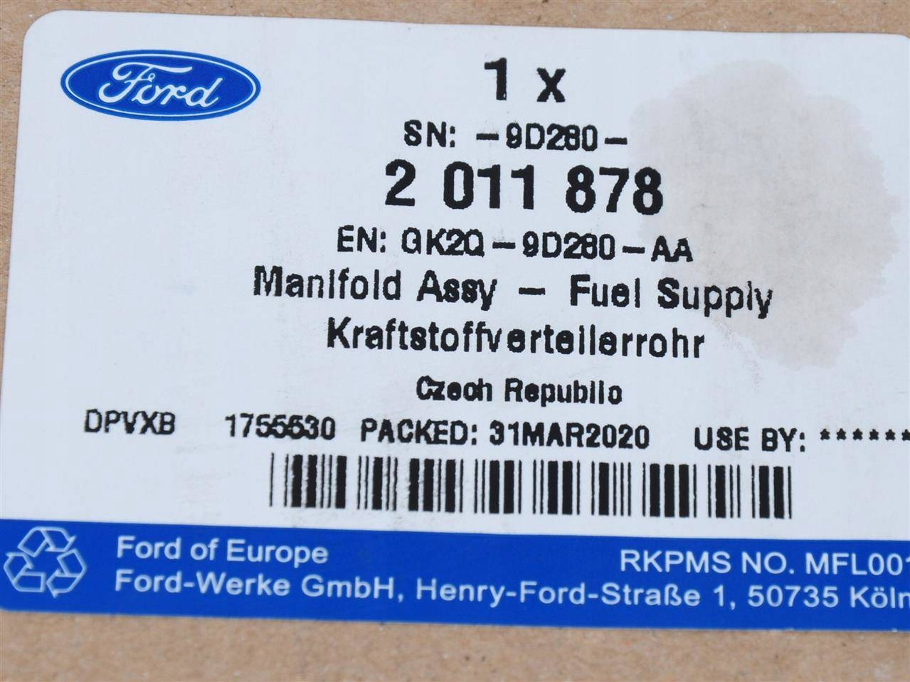 LISTWA WTRYSKOWA FORD 2,0L DIESEL PANTHER 2016- OE Typ silnika Diesel