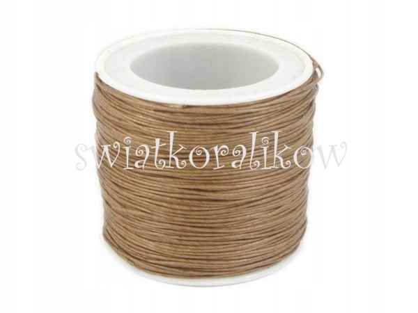 Sznurek woskowany jasny brąz 0,65mm
