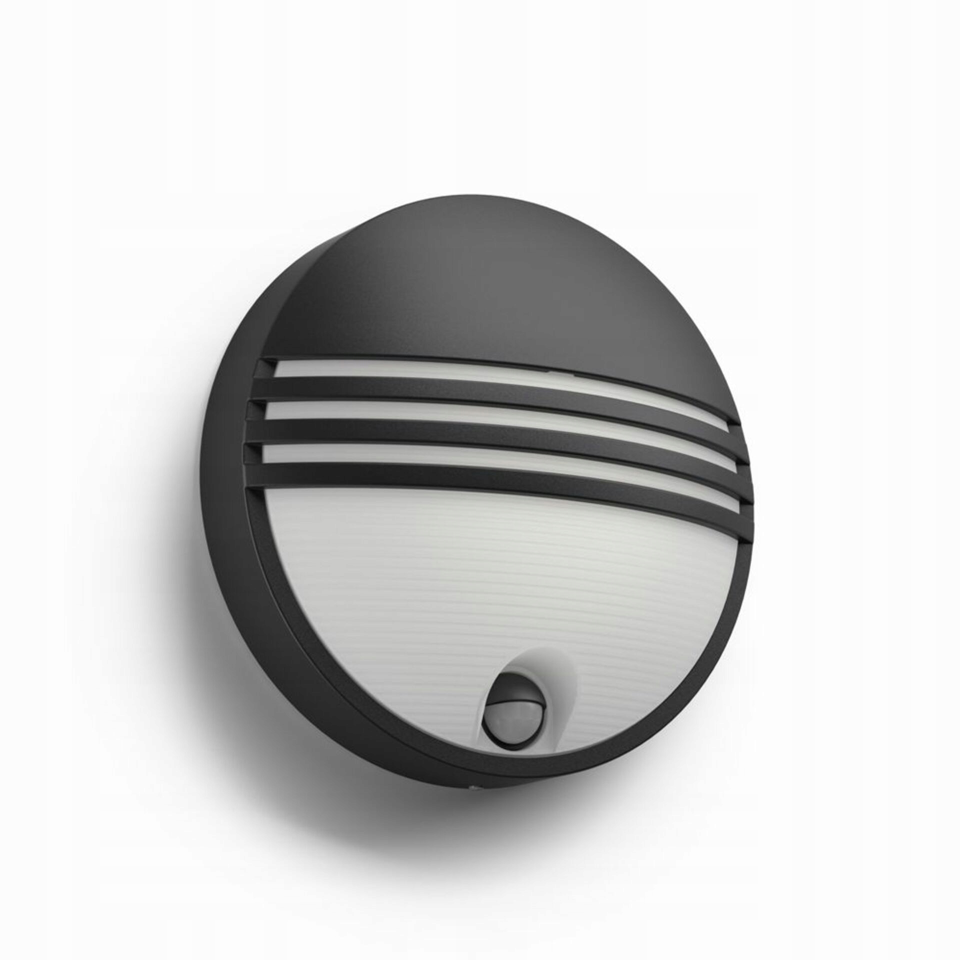 Philips Yarrow Ir vonkajšie Led nástenné svietidlo 6W, čierne, IP44, senzor