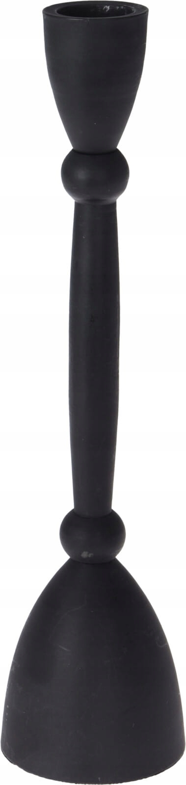 

Świecznik czarny pojedynczy metalowy 23 cm