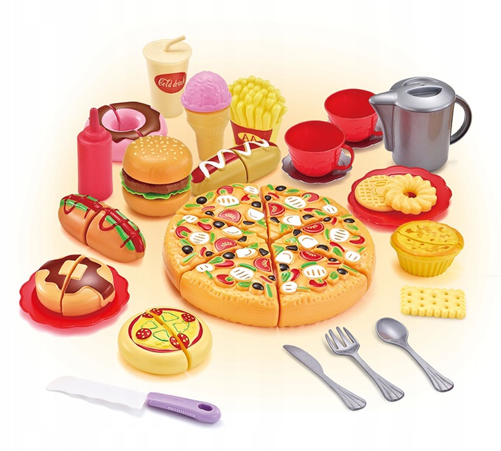 

Zabawkowe jedzenie typu Fast Food Pizza Hamburger