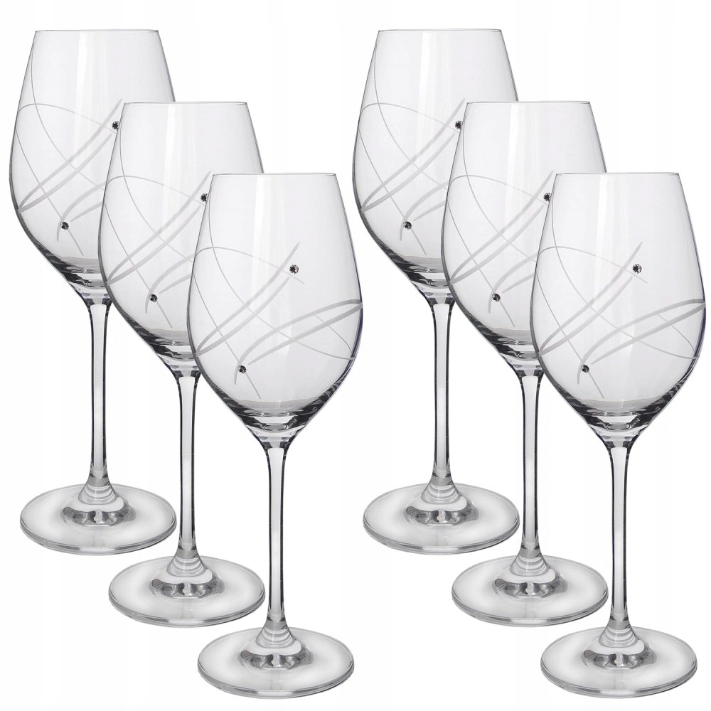 Sklenice na víno s krystaly Preciosa 360 ml Celebration 6ks