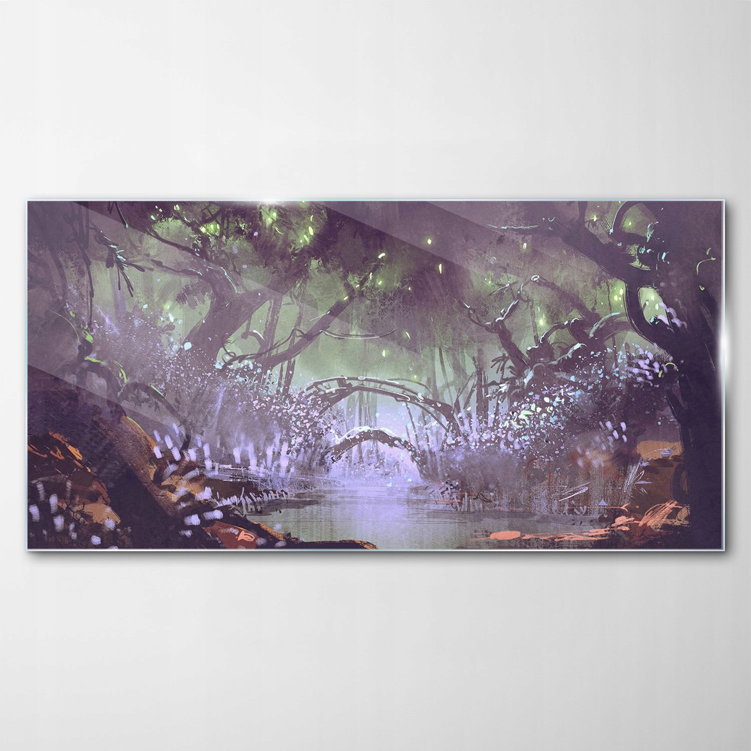 Obraz Sklenený dekor Fantasy Krajina Les 120x60