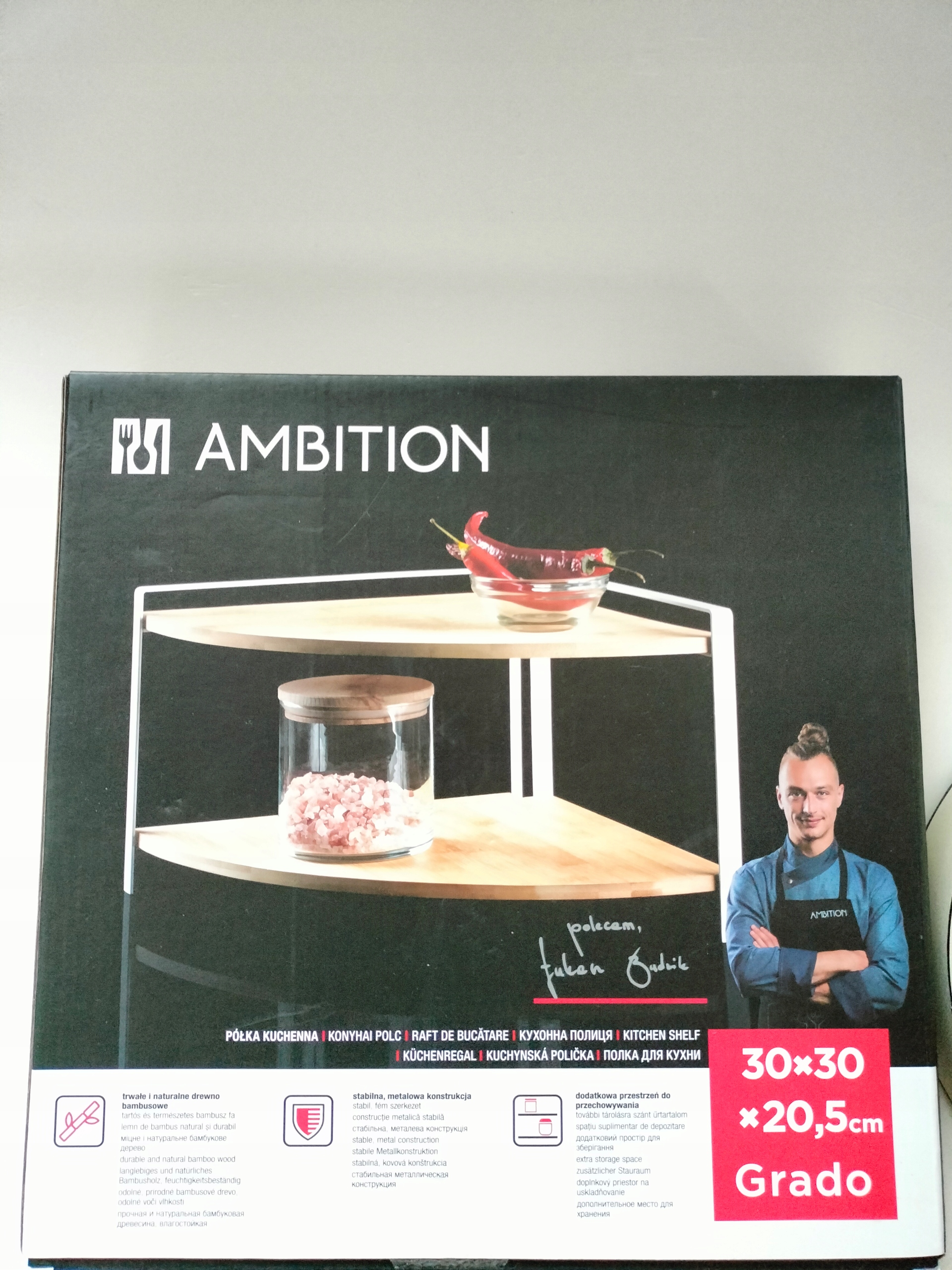 Półka kuchenna Ambition narożna Grado